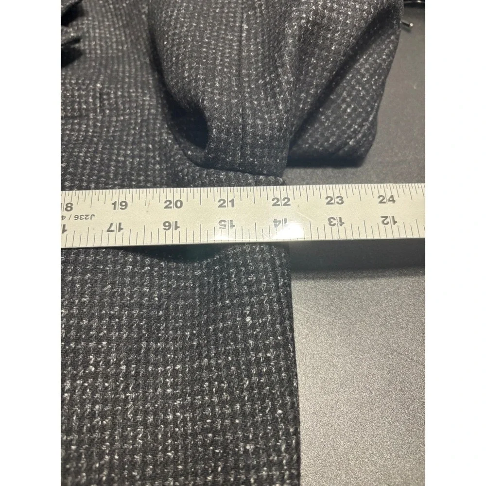 The Kooples Men's Wool Blend Patterned Overcoat Black Size FR 48/US  38 MSRP$745